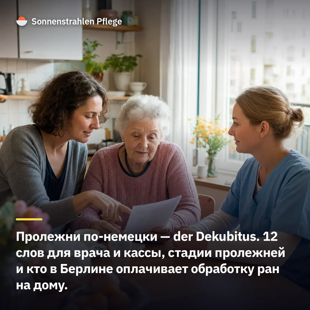 Пролежни по-немецки — der Dekubitus: 12 слов для врача и больничной кассы