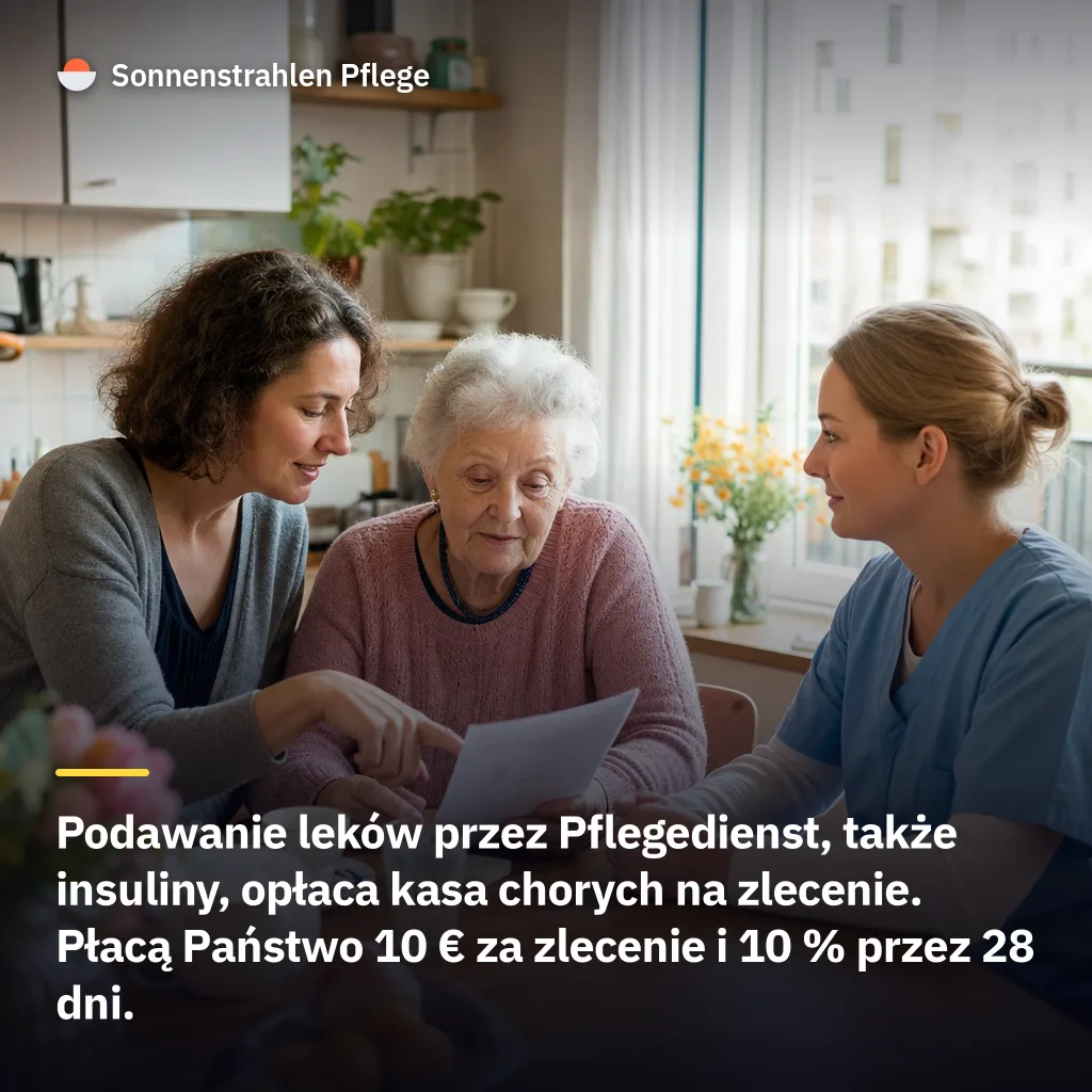 10 € za zlecenie i 10 % przez 28 dni – tyle kosztuje podawanie leków przez służbę pielęgniarską