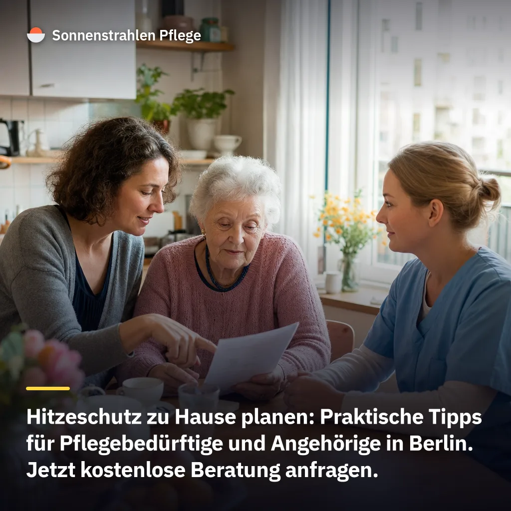 Hitzeschutz zu Hause: Pflegebedürftige gut durch heiße Tage begleiten