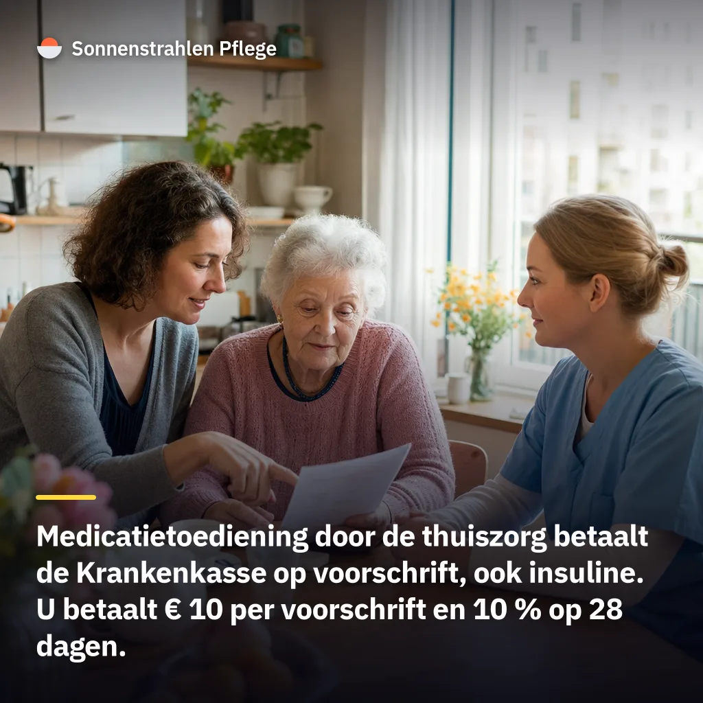 € 10 per voorschrift en 10 % op 28 dagen – dit kost medicatietoediening door de thuiszorg