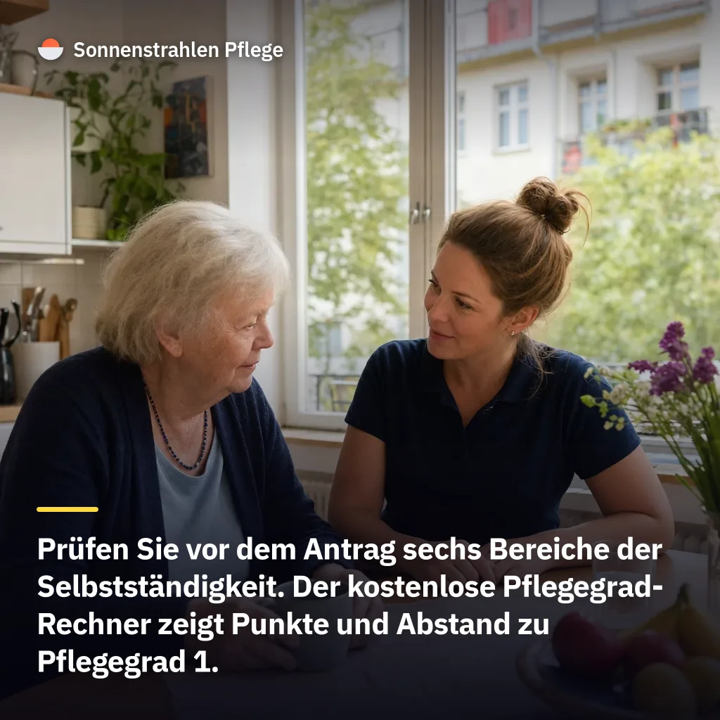 12,5 Punkte können Pflegegrad 1 eröffnen
