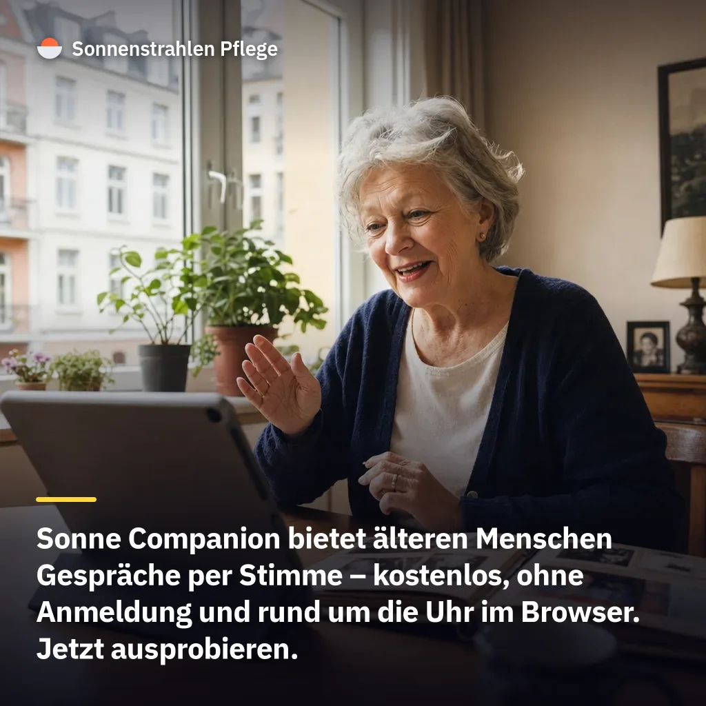 Sonne Companion: Tägliche Gespräche und Ansprache im Alltag