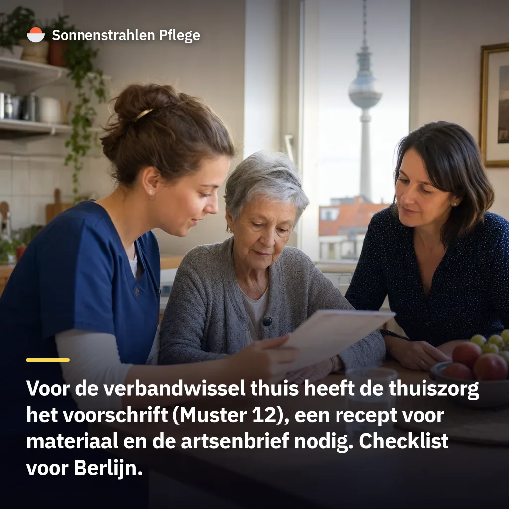 Het voorschrift moet binnen 4 werkdagen bij de verzekeraar zijn – documenten voor de verbandwissel thuis