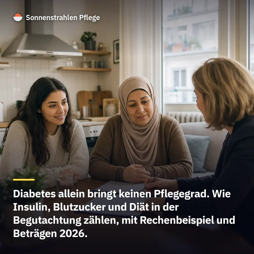 Bis zu 20 Punkte aus dem Modul Krankheit und Therapie – welcher Pflegegrad bei Diabetes möglich ist
