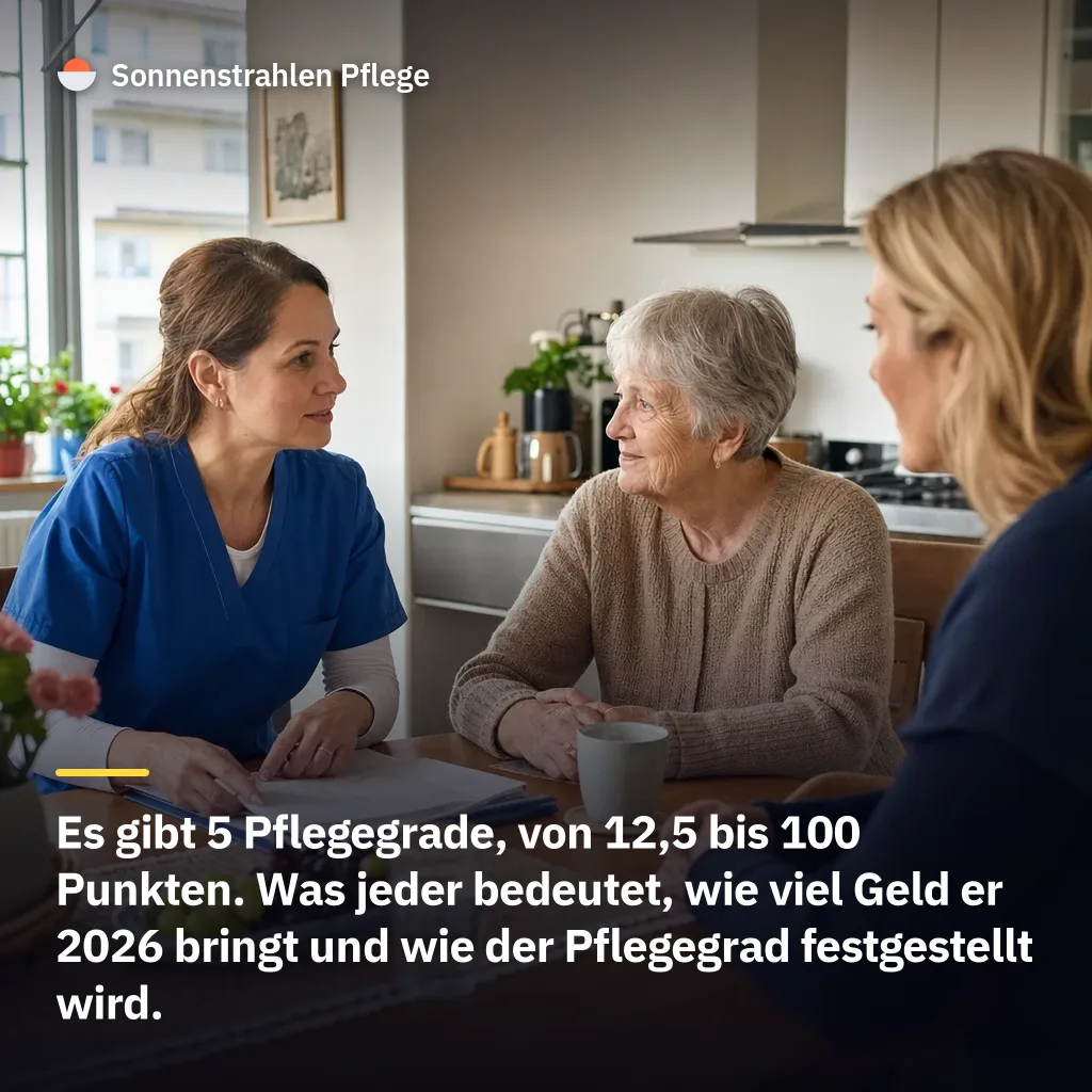 5 Pflegegrade statt 3 Stufen – was jeder Pflegegrad bedeutet und 2026 bringt