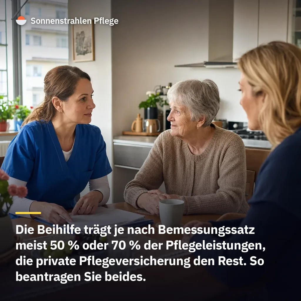 50 % oder 70 % – so viel übernimmt die Beihilfe bei der Pflege