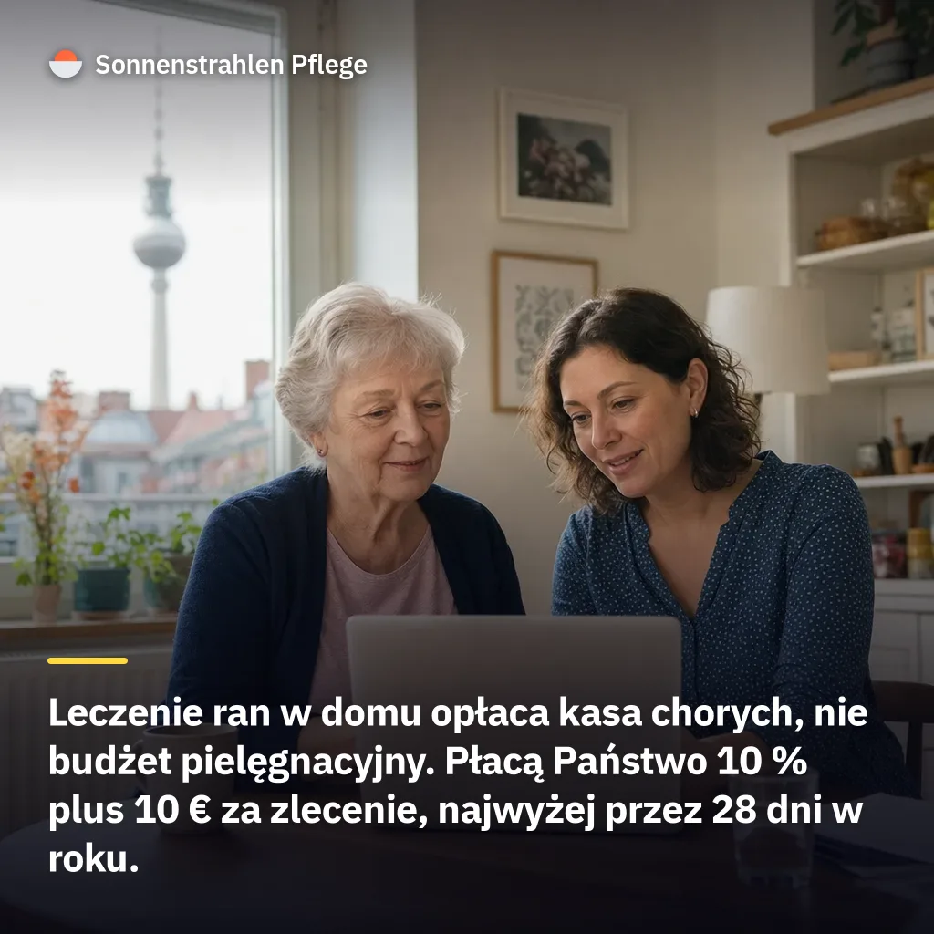 Najwyżej przez 28 dni w roku dopłacają Państwo do leczenia ran w domu