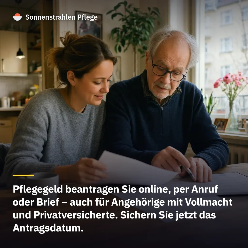 25 Arbeitstage nach dem Antrag muss die Kasse entscheiden – wie Sie Pflegegeld online beantragen und wer das darf