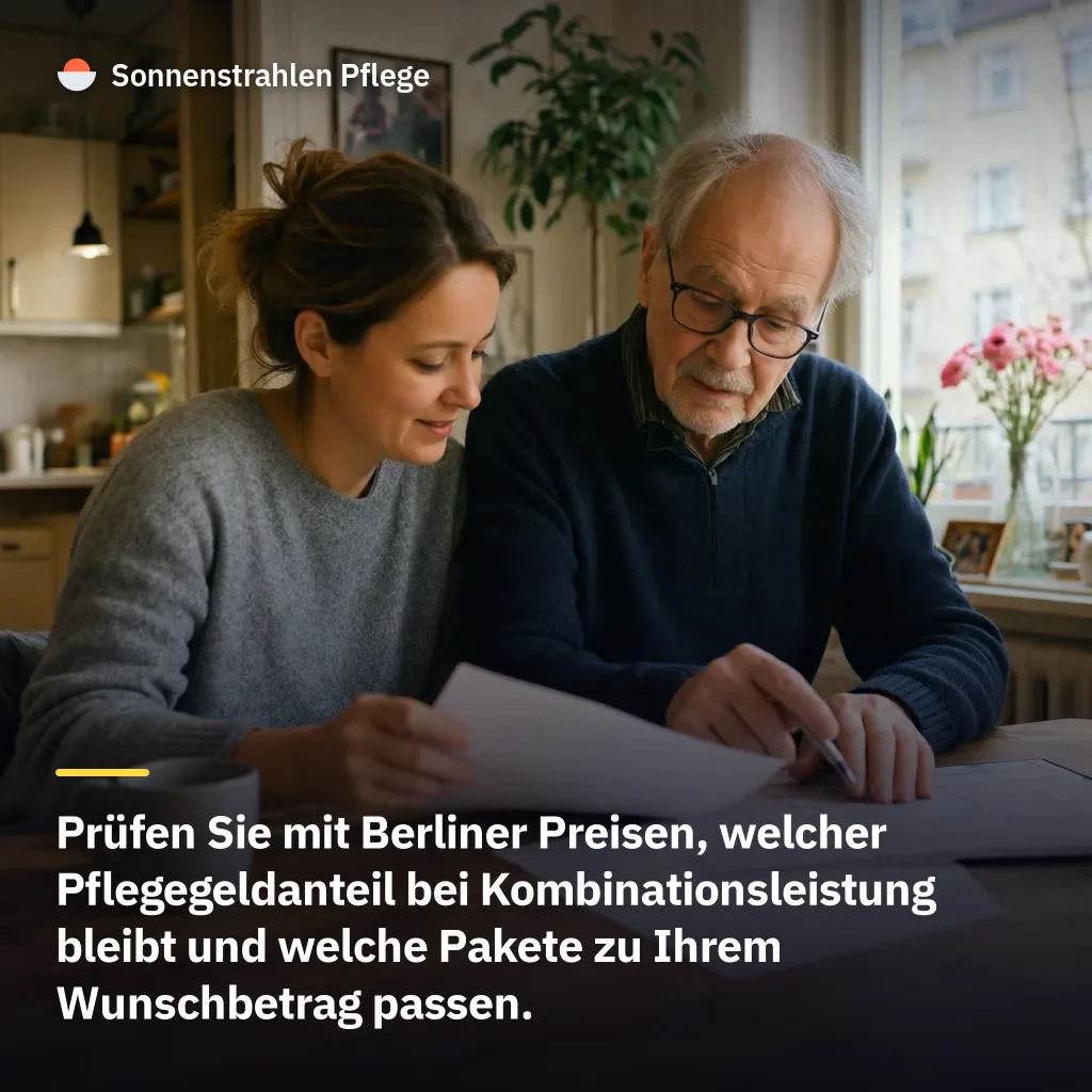 70 Prozent Pflegegeld bleiben, wenn 30 Prozent des Budgets genutzt werden