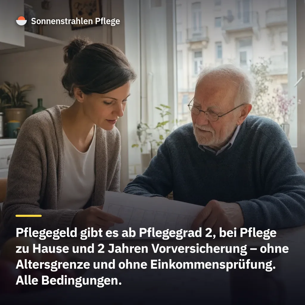 2 Jahre Vorversicherung, Pflegegrad 2, Pflege zu Hause – das sind die Voraussetzungen für Pflegegeld