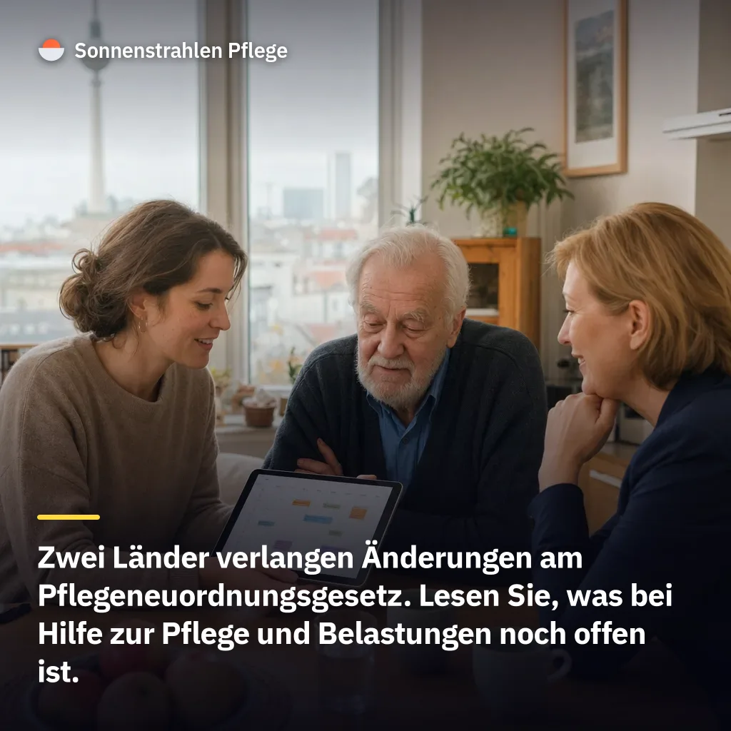 Zwei Länder fordern Entlastung bei der Hilfe zur Pflege