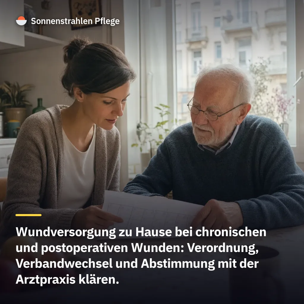 Eine Wunde muss nicht erst heilen, bevor die Versorgung zu Hause abgestimmt werden kann