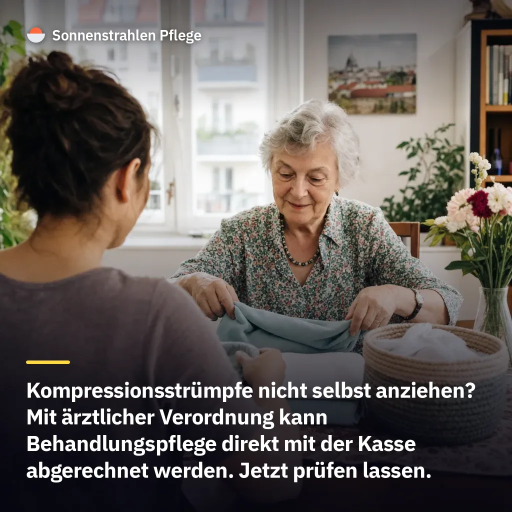 Kompressionsstrümpfe zählen erst mit Verordnung als Behandlungspflege
